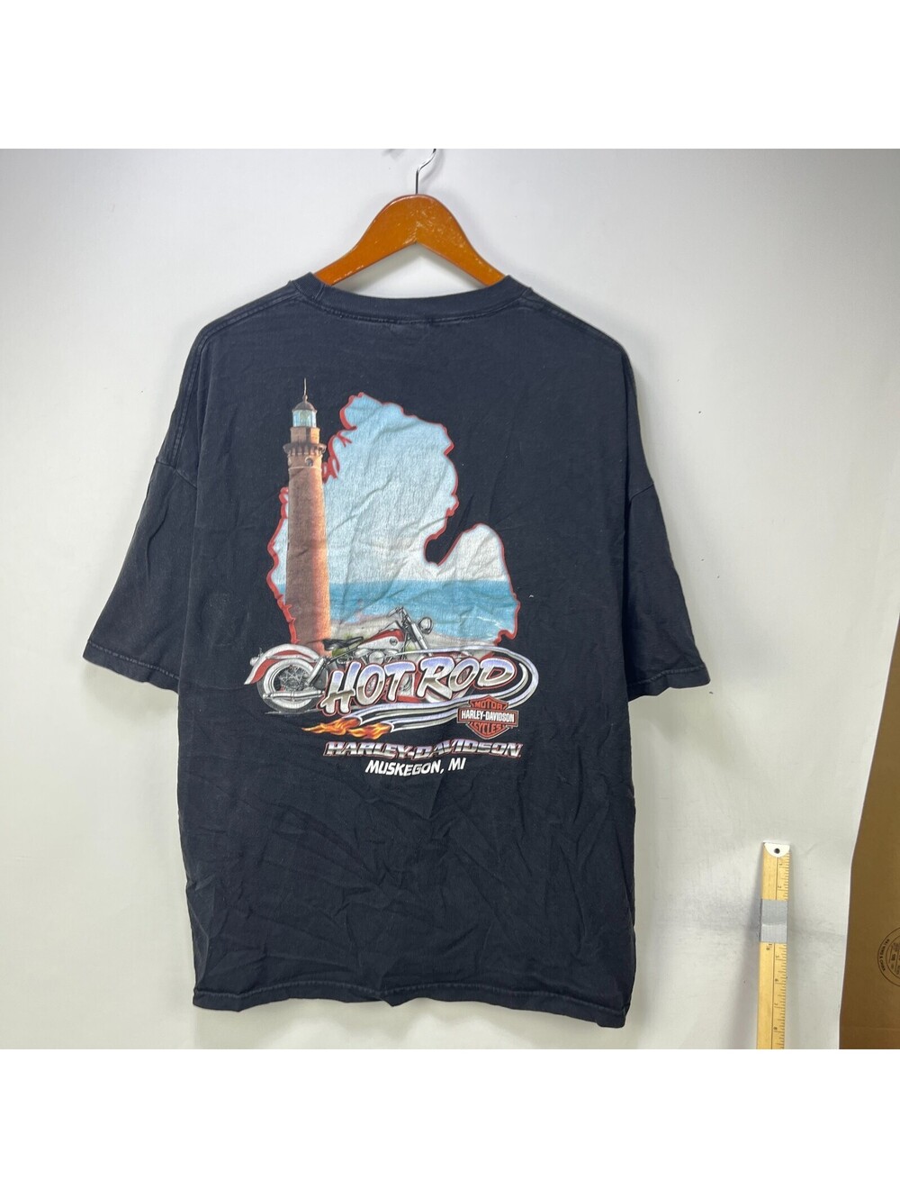Vintage Harley Davidson Hot Rod Sun Faded Shirt 3XL